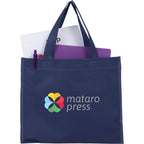 Mini Heat-Sealed Gift Tote, 8.25 x 9.8 Inches - Navy - Propped