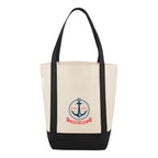 Mini Helm Shopper Tote Bag, Non-Woven - Natural with Black - Clorbrite