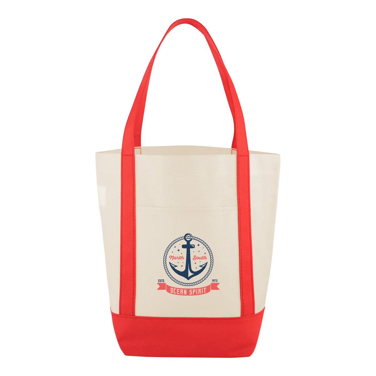 Mini Helm Shopper Tote Bag, Non-Woven - Red - Clorbrite