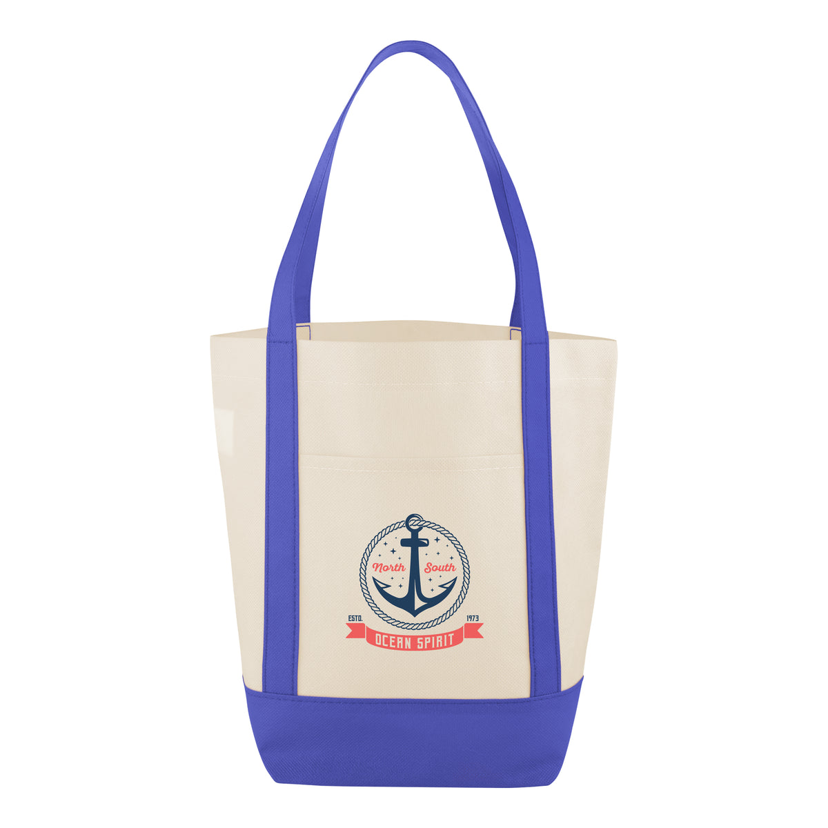 Mini Helm Shopper Tote Bag, Non-Woven - Royal Blue - Clorbrite