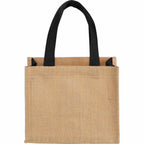 Mini Jute Gift Bag - Black - Front