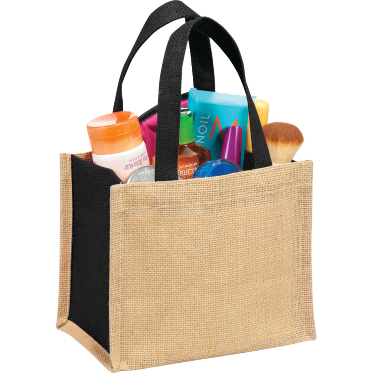 Mini Jute Gift Bag - Black - Photo