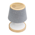Mini Lamp with Speaker and Sound Machine - Gray with Bamboo - Laser Engraving