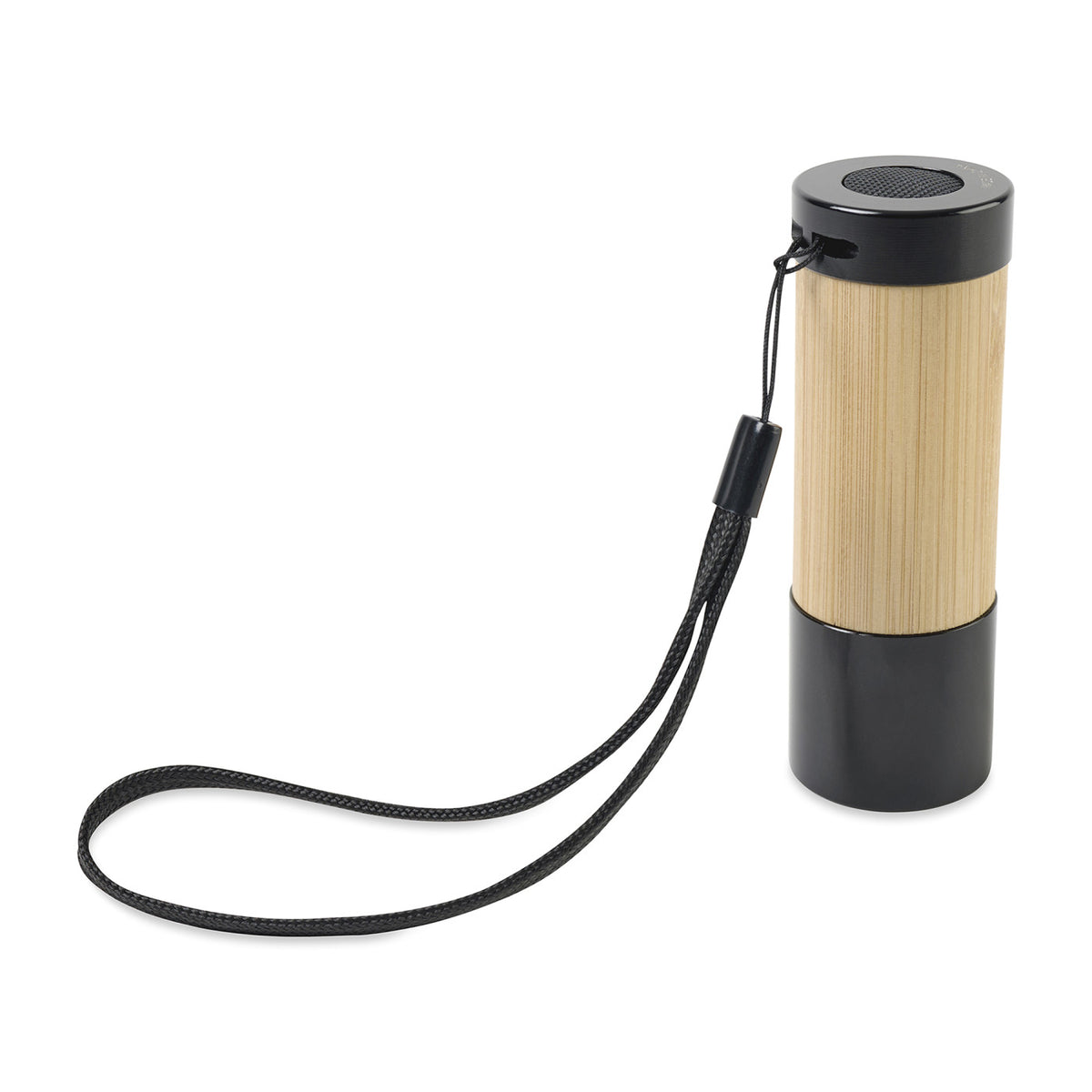 Mini LED Flashlight in Aluminum and Bamboo - Black/Fresh Bamboo - View 3