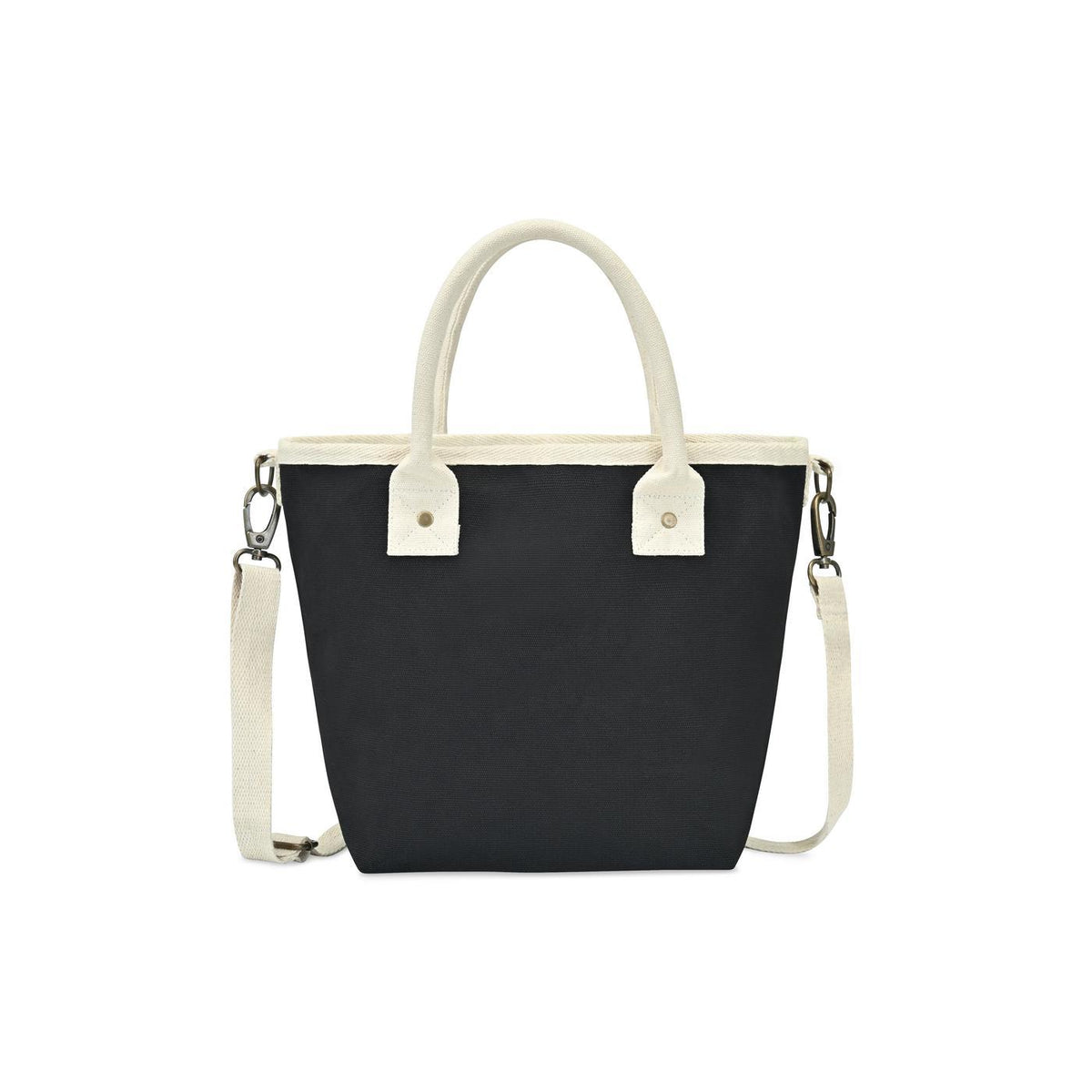 Mini Market Street Canvas Crossbody Tote Embroidery - Black - View 3
