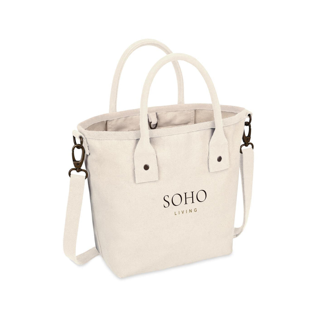 Mini Market Street Canvas Crossbody Tote Embroidery - Natural - View 2