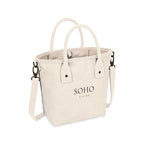Mini Market Street Canvas Crossbody Tote Embroidery - Natural - View 2