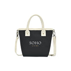 Mini Market Street Canvas Crossbody Tote Transfer - Black - View 1