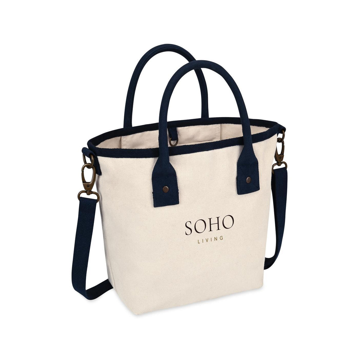 Mini Market Street Canvas Crossbody Tote Transfer - Navy - View 2