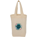 Mini Organic Cotton Tote, 4 oz Embroidery - Natural - Front