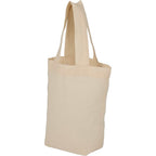 Mini Organic Cotton Tote, 4 oz Embroidery - Natural - Left Angle