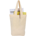 Mini Organic Cotton Tote, 4 oz Full Color - Natural - Propped 2