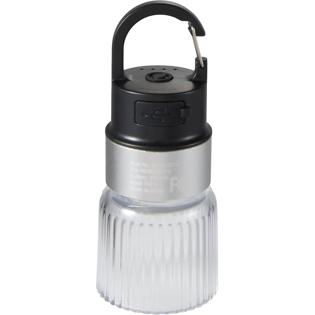 Mini Rechargeable Camping Lantern with Clip - Black - Back