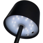 Mini Rechargeable Desk Lamp in Recycled Plastic Full Color - Black - Light 3