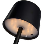 Mini Rechargeable Desk Lamp in Recycled Plastic Full Color - Black - Light