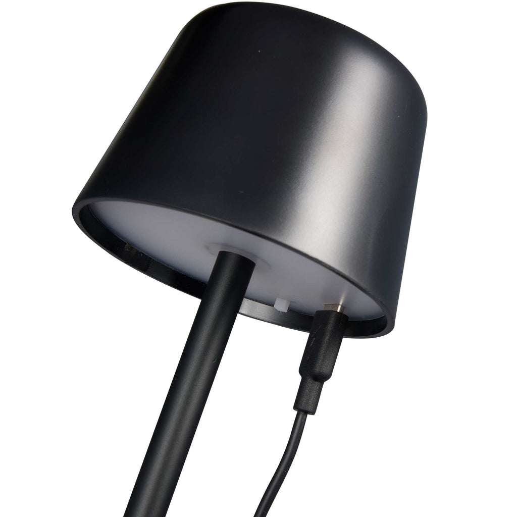 Mini Rechargeable Desk Lamp in Recycled Plastic Full Color - Black - Plug