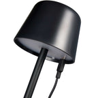 Mini Rechargeable Desk Lamp in Recycled Plastic Full Color - Black - Plug