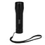 Mini Rechargeable Flashlight with Side Light, 50 Lumens Laser Engraving - Black - Front