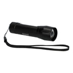 Mini Rechargeable Flashlight with Side Light, 50 Lumens Laser Engraving - Black - Right Angle