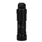 Mini Rechargeable Work Flashlight in Recycled Aluminum, 120 Lumens - Black - Back