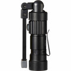 Mini Rechargeable Work Flashlight in Recycled Aluminum, 120 Lumens - Black - Left Angle 3