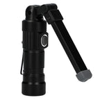 Mini Rechargeable Work Flashlight in Recycled Aluminum, 120 Lumens - Black - Right Angle 2