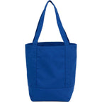 Mini Recycled Canvas Shopper with Front Pocket, 6 oz - Blue - Back