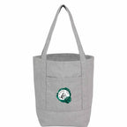 Mini Recycled Canvas Shopper with Front Pocket, 6 oz - Gray - Front