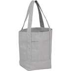 Mini Recycled Canvas Shopper with Front Pocket, 6 oz - Gray - Right Angle