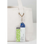 Mini Recycled Canvas Souvenir Tote with Brass Ring, 15 oz Transfer - Natural - Detail