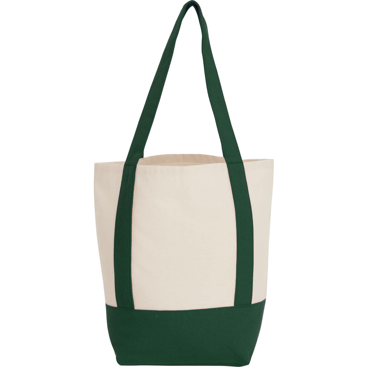 Mini Recycled Cotton Tote with Front Pocket, 8 oz Transfer - Dark Green - Back