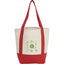 Mini Recycled Cotton Tote with Front Pocket, 8 oz Transfer - Red - Front