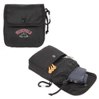 Mini Snap Pouch Bag Charm with Carabiner Full Color - Black - Front