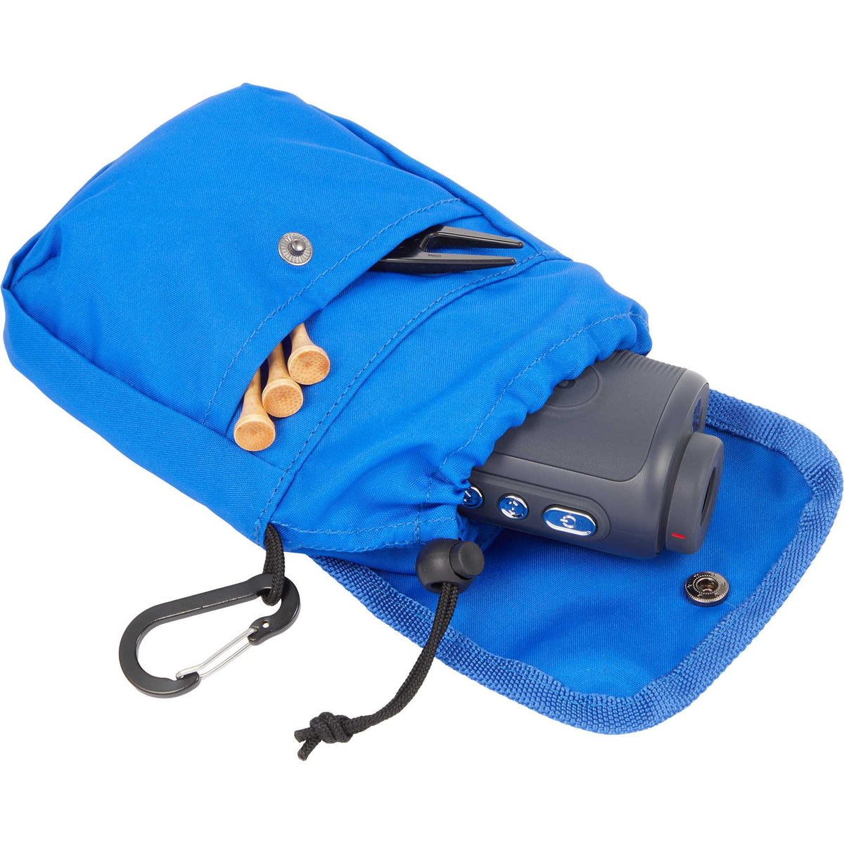 Mini Snap Pouch Bag Charm with Carabiner Full Color - Royal - Detail 2