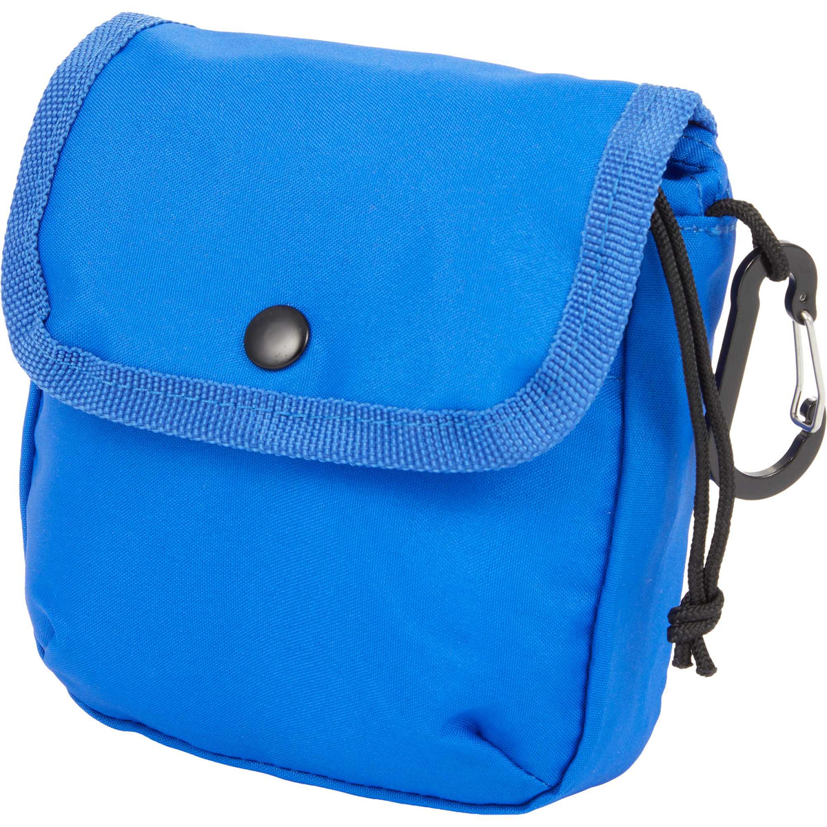 Mini Snap Pouch Bag Charm with Carabiner Full Color - Royal - Left Angle