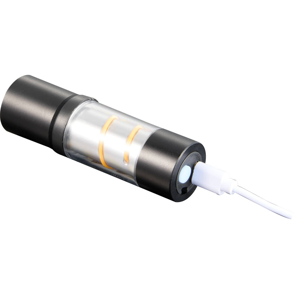 Mini Spiral Filament Lantern Flashlight, 100 Lumens - Black - Charging