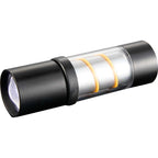 Mini Spiral Filament Lantern Flashlight, 100 Lumens - Black - Left Angle Front Light