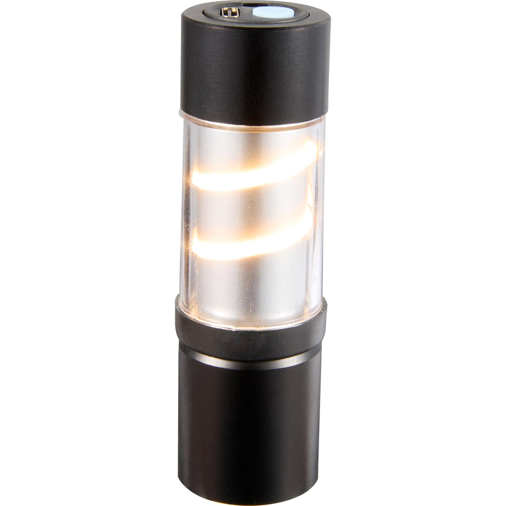 Mini Spiral Filament Lantern Flashlight, 100 Lumens Laser Engraving - Black - Lantern