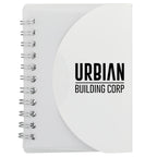 Mini Spiral Notebook with Clear Recycled Cover, 3.4 x 4.5 Inches - White - Front