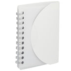 Mini Spiral Notebook with Clear Recycled Cover, 3.4 x 4.5 Inches - White - Right Angle 2
