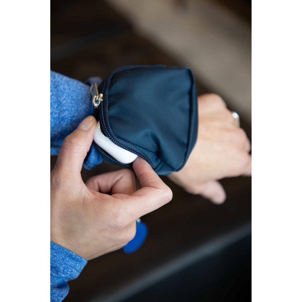 Mini Sport Wrist Pack Bag Charm Transfer - Navy - On Model