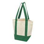 Mini Starboard Recycled Cotton Canvas Tote Bag, 10 oz - Forest Green - Angle