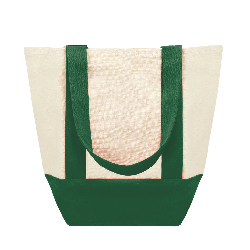 Mini Starboard Recycled Cotton Canvas Tote Bag, 10 oz - Forest Green - Back
