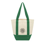 Mini Starboard Recycled Cotton Canvas Tote Bag, 10 oz - Forest Green - Silk Screen