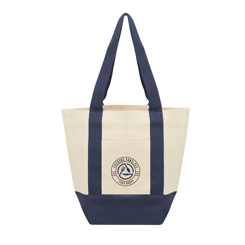 Mini Starboard Recycled Cotton Canvas Tote Bag, 10 oz - Navy - Colorbrite