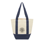Mini Starboard Recycled Cotton Canvas Tote Bag, 10 oz - Navy - Silk Screen