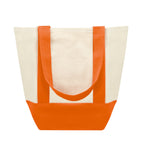 Mini Starboard Recycled Cotton Canvas Tote Bag, 10 oz - Orange - Back
