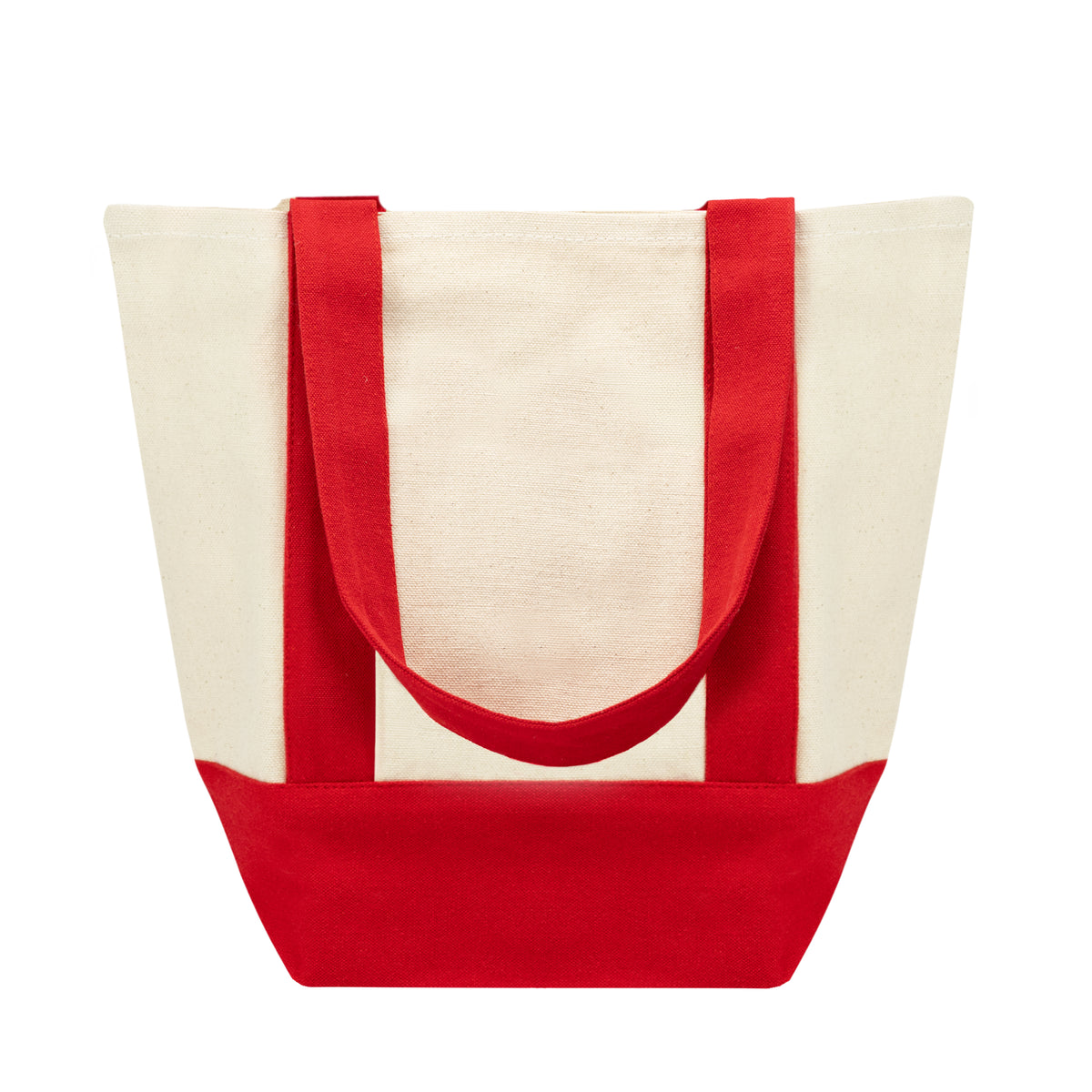 Mini Starboard Recycled Cotton Canvas Tote Bag, 10 oz - Red - Back
