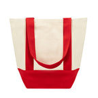 Mini Starboard Recycled Cotton Canvas Tote Bag, 10 oz - Red - Back