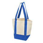 Mini Starboard Recycled Cotton Canvas Tote Bag, 10 oz - Royal Blue - Angle